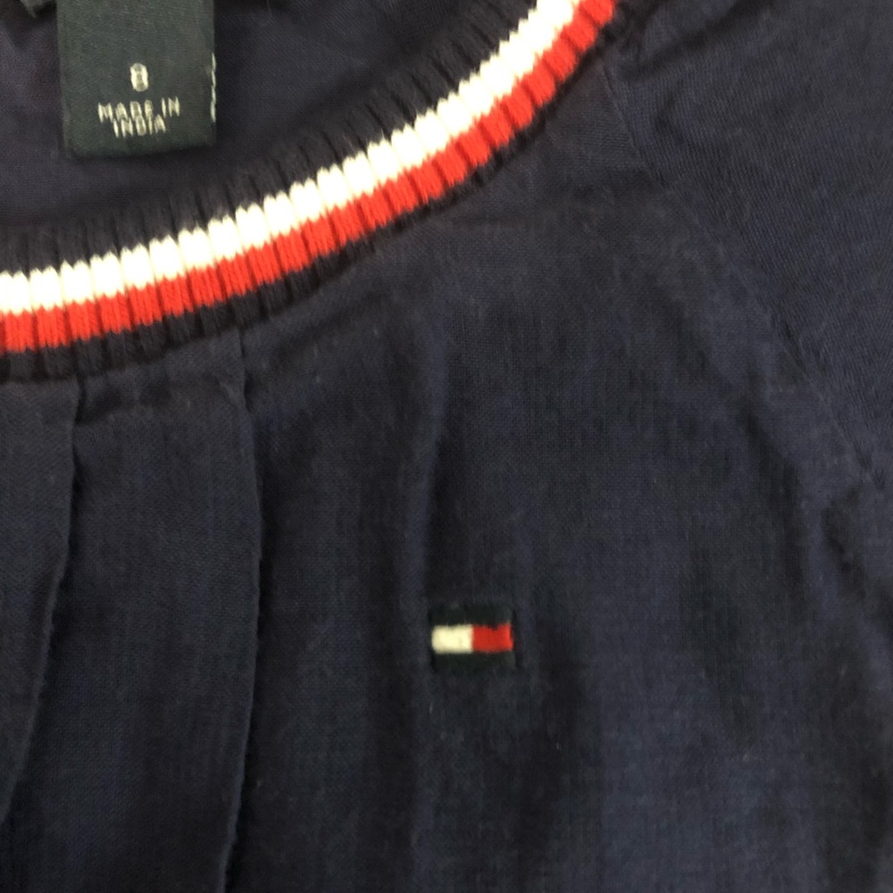 *Final Price Drop! Tommy Hilfiger navy blue dress with small logo; 8 - Picture 4 of 8